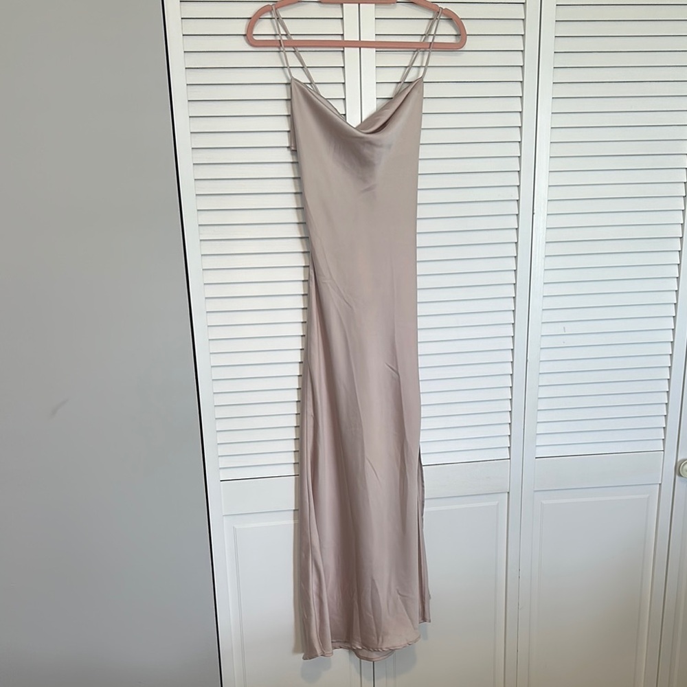 ASTR The Label Light Pink Slip Dress